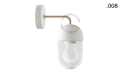Lampa ścienna porcelana ze szklanym kloszem light.039.015.w.go.glass004 Zangra różne warianty 