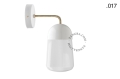 Lampa ścienna porcelana ze szklanym kloszem light.039.015.w.go.glass004 Zangra różne warianty 