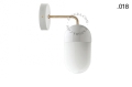 Lampa ścienna porcelana ze szklanym kloszem light.039.015.w.go.glass004 Zangra różne warianty 