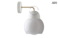 Lampa ścienna porcelana ze szklanym kloszem light.039.015.w.go.glass004 Zangra różne warianty 