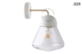 Lampa ścienna porcelana ze szklanym kloszem light.039.015.w.go.glass004 Zangra różne warianty 