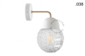 Lampa ścienna porcelana ze szklanym kloszem light.039.015.w.go.glass004 Zangra różne warianty 