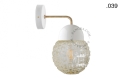 Lampa ścienna porcelana ze szklanym kloszem light.039.015.w.go.glass004 Zangra różne warianty 