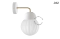 Lampa ścienna porcelana ze szklanym kloszem light.039.015.w.go.glass004 Zangra różne warianty 
