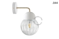 Lampa ścienna porcelana ze szklanym kloszem light.039.015.w.go.glass004 Zangra różne warianty 