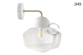 Lampa ścienna porcelana ze szklanym kloszem light.039.015.w.go.glass004 Zangra różne warianty 