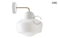 Lampa ścienna porcelana ze szklanym kloszem light.039.015.w.go.glass004 Zangra różne warianty 