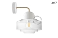 Lampa ścienna porcelana ze szklanym kloszem light.039.015.w.go.glass004 Zangra różne warianty 