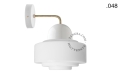 Lampa ścienna porcelana ze szklanym kloszem light.039.015.w.go.glass004 Zangra różne warianty 