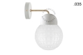 Lampa ścienna porcelana ze szklanym kloszem light.039.015.w.go.glass004 Zangra różne warianty 