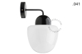 Lampa ścienna porcelana ze szklanym kloszem light.039.015.b.glass004 Zangra różne warianty