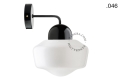Lampa ścienna porcelana ze szklanym kloszem light.039.015.b.glass004 Zangra różne warianty