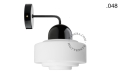Lampa ścienna porcelana ze szklanym kloszem light.039.015.b.glass004 Zangra różne warianty