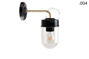 Lampa ścienna porcelana ze szklanym kloszem light.137.004.b.go.glass004 Zangra  różne warianty