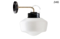 Lampa ścienna porcelana ze szklanym kloszem light.137.004.b.go.glass004 Zangra  różne warianty