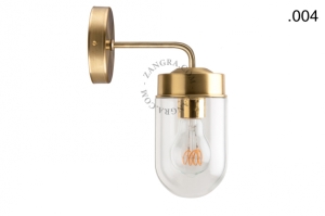 Lampa ścienna z mosiądzu ze szklanym kloszem light.136.004.go.glass004 Zangra różne warianty