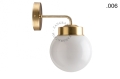 Lampa ścienna z mosiądzu ze szklanym kloszem light.136.004.go.glass004 Zangra różne warianty