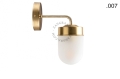 Lampa ścienna z mosiądzu ze szklanym kloszem light.136.004.go.glass004 Zangra różne warianty