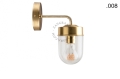 Lampa ścienna z mosiądzu ze szklanym kloszem light.136.004.go.glass004 Zangra różne warianty