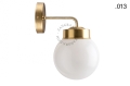 Lampa ścienna z mosiądzu ze szklanym kloszem light.136.004.go.glass004 Zangra różne warianty