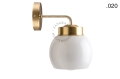 Lampa ścienna z mosiądzu ze szklanym kloszem light.136.004.go.glass004 Zangra różne warianty