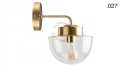 Lampa ścienna z mosiądzu ze szklanym kloszem light.136.004.go.glass004 Zangra różne warianty
