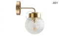 Lampa ścienna z mosiądzu ze szklanym kloszem light.136.004.go.glass004 Zangra różne warianty