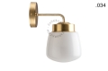 Lampa ścienna z mosiądzu ze szklanym kloszem light.136.004.go.glass004 Zangra różne warianty
