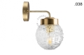 Lampa ścienna z mosiądzu ze szklanym kloszem light.136.004.go.glass004 Zangra różne warianty