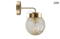 Lampa ścienna z mosiądzu ze szklanym kloszem light.136.004.go.glass004 Zangra różne warianty