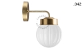 Lampa ścienna z mosiądzu ze szklanym kloszem light.136.004.go.glass004 Zangra różne warianty