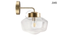 Lampa ścienna z mosiądzu ze szklanym kloszem light.136.004.go.glass004 Zangra różne warianty