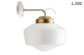 Mosiężna lampa ścienna ze szklanym kloszem light.128.006.w.go.glass.L.001 Zangra różne warianty  