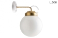 Mosiężna lampa ścienna ze szklanym kloszem light.128.006.w.go.glass.L.001 Zangra różne warianty  