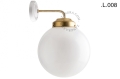 Mosiężna lampa ścienna ze szklanym kloszem light.128.006.w.go.glass.L.001 Zangra różne warianty  