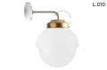 Mosiężna lampa ścienna ze szklanym kloszem light.128.006.w.go.glass.L.001 Zangra różne warianty  