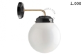 Mosiężna lampa ścienna ze szklanym kloszem light.128.006.b.go.glass.L.001 Zangra różne warianty 