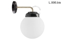 Mosiężna lampa ścienna ze szklanym kloszem light.128.006.b.go.glass.L.001 Zangra różne warianty 