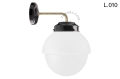 Mosiężna lampa ścienna ze szklanym kloszem light.128.006.b.go.glass.L.001 Zangra różne warianty 