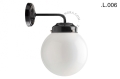 Metalowa lampa ścienna ze szklanym kloszem light.128.006.b.glass.L.001 Zangra różne warianty  