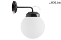 Metalowa lampa ścienna ze szklanym kloszem light.128.006.b.glass.L.001 Zangra różne warianty  