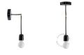 Czarna porcelanowa regulowana lampa ścienna lub sufitowa light.036.033.b Zangra 