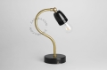 Czarna porcelanowa lampa ścienna łabędzia szyja light.152.b.001 Zangra 