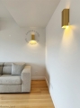 Złota  lampa ścienna dwustronna Bjorn bjorn.001.go Zangra 
