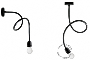 Lampa ścienna lub sufitowa z elastycznym ramieniem z metalu i porcelany light.092.b Zangra różne warianty