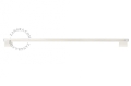 Biała porcelanowa lampa ścienna lub sufitowa S14s Diss - świetlówka szkło przezroczyste - 100cm diss.100.w Zangra 