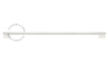 Biała porcelanowa lampa ścienna lub sufitowa S14s Derby - świetlówka szkło opalowe- 100cm derby.100.w Zangra  