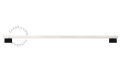 Czarna porcelanowa lampa ścienna lub sufitowa S14s Diss - świetlówka szkło przezroczyste - 100cm diss.100.b Zangra 