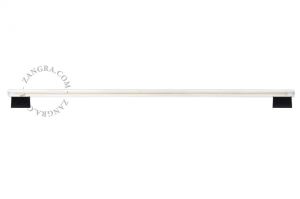 Czarna porcelanowa lampa ścienna lub sufitowa S14s Diss - świetlówka szkło przezroczyste - 100cm diss.100.b Zangra 