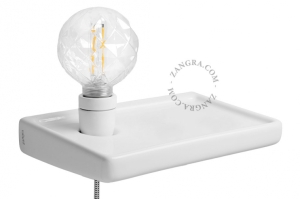 Podświetlana ceramiczna półka ścienna lightbulb.lf.004.01.095 Zangra 